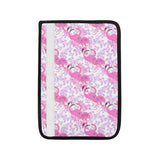 Pink flamingo flower pattern Car Seat Belt Cover