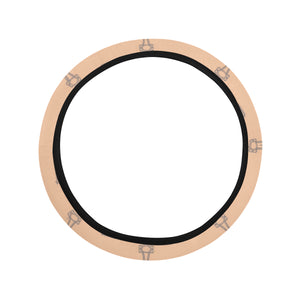 Engine Piston Cream Background Pattern Print Desig Car Steering Wheel Cover