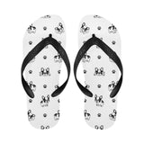 Cute french bulldog paw pattern Unisex Flip Flops