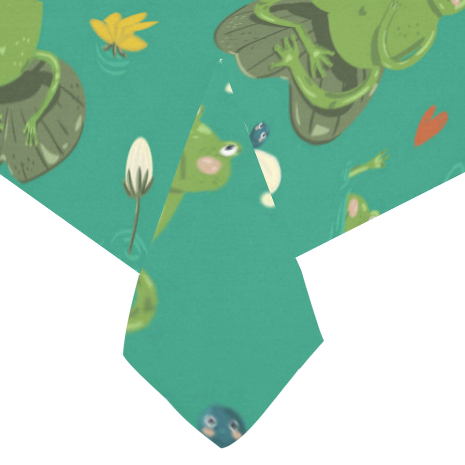 Cute frog dragonfly design pattern Tablecloth