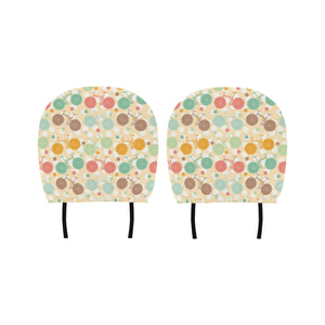 Bicycle Pattern Print Design 01 Car Headrest Cover