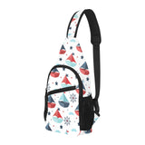 Cute color paper sailboat pattern All Over Print Chest Bag