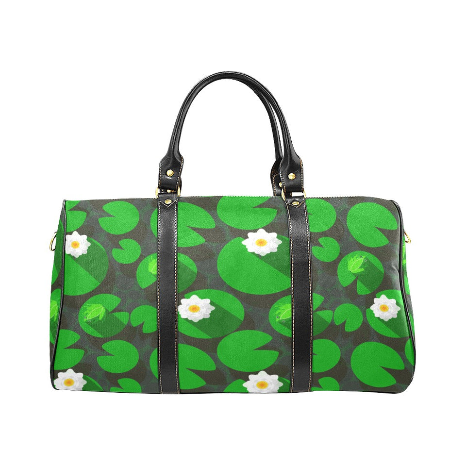Frog waterlily pattern Travel Bag