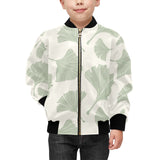 Ginkgo leaves pattern Kids' Boys' Girls' Bomber Jacket