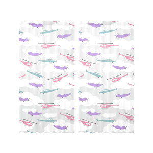 Helicopter plane pattern Gauze Curtain