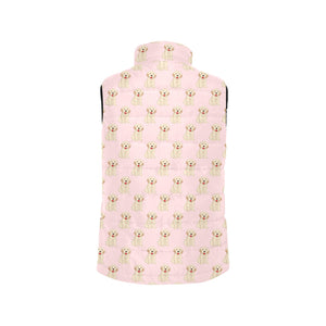 Golden Retriever Pattern Print Design 02 Men's Padded Vest