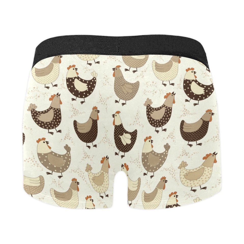 Cute rooster chicken cock Men's All Over Print Boxer Briefs Men's Underwear