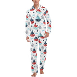 Cute color paper sailboat pattern Men's Long Pajama Set