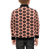 Lips Pattern Print Design 02 Kids' Boys' Girls' Bomber Jacket