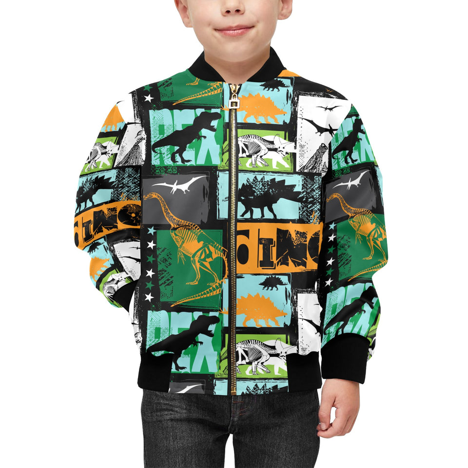 dinosaurs print pattern Kids' Boys' Girls' Bomber Jacket