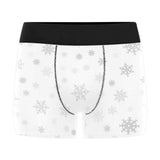 Snowflake pattern white background Men's All Over Print Boxer Briefs Men's Underwear