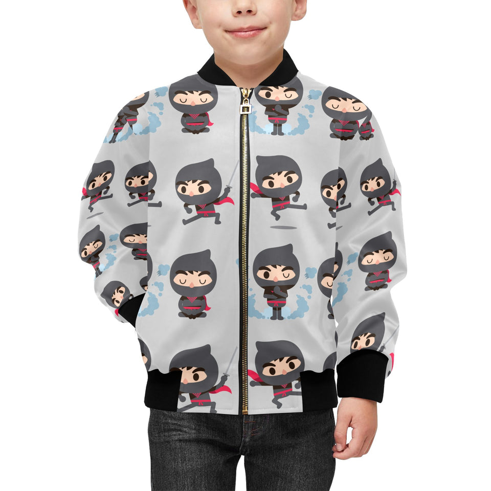 Cute ninja pattern Kids' Boys' Girls' Bomber Jacket