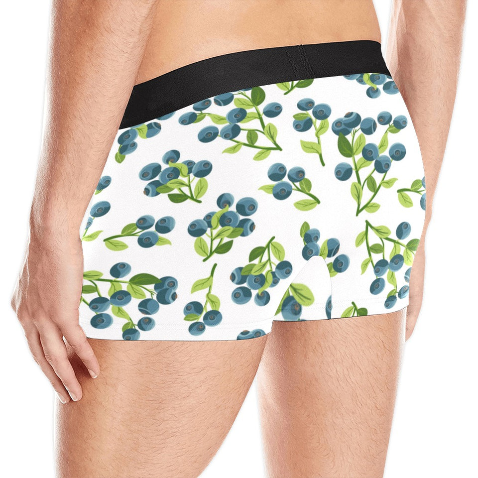 blueberry white background Men's All Over Print Boxer Briefs Men's Underwear