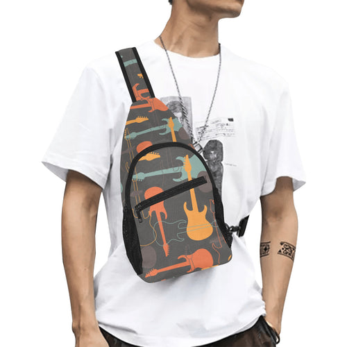 electric guitars pattern All Over Print Chest Bag