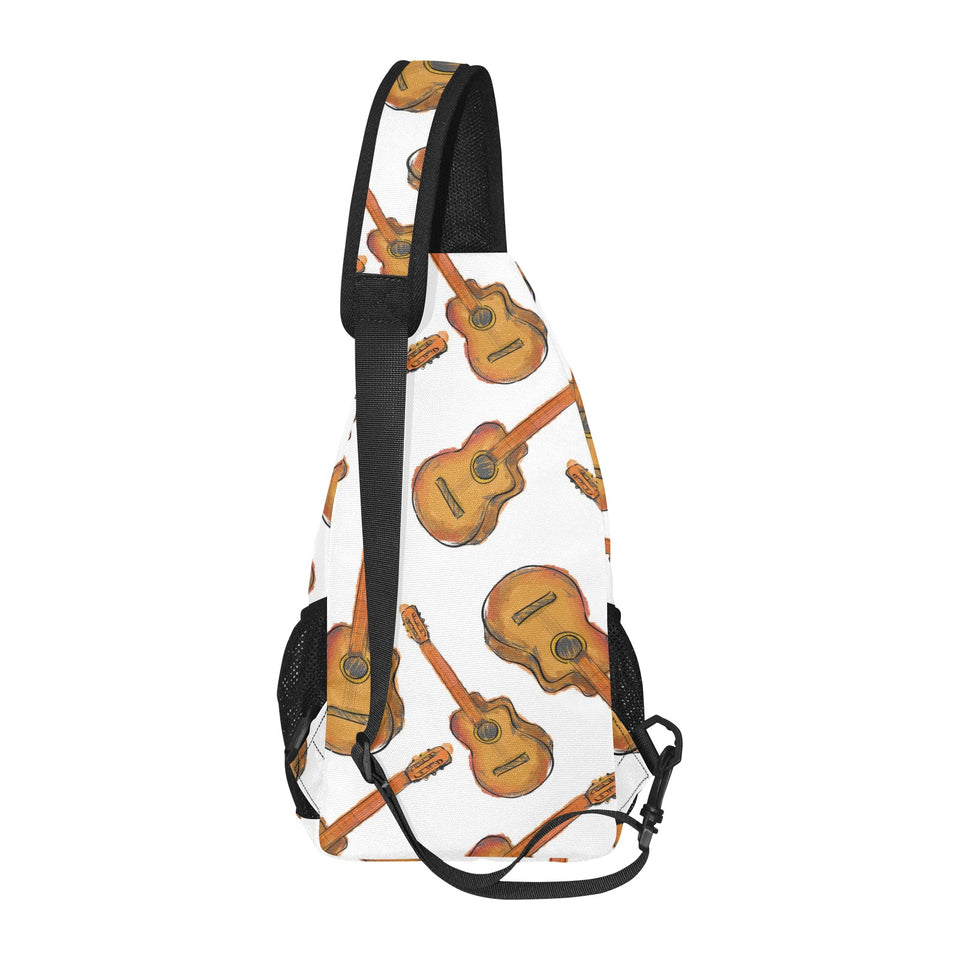 Paint Guitar Pattern All Over Print Chest Bag