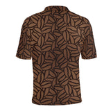 coffee bean pattern Men's All Over Print Polo Shirt