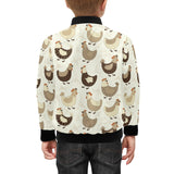 Cute rooster chicken cock Kids' Boys' Girls' Bomber Jacket