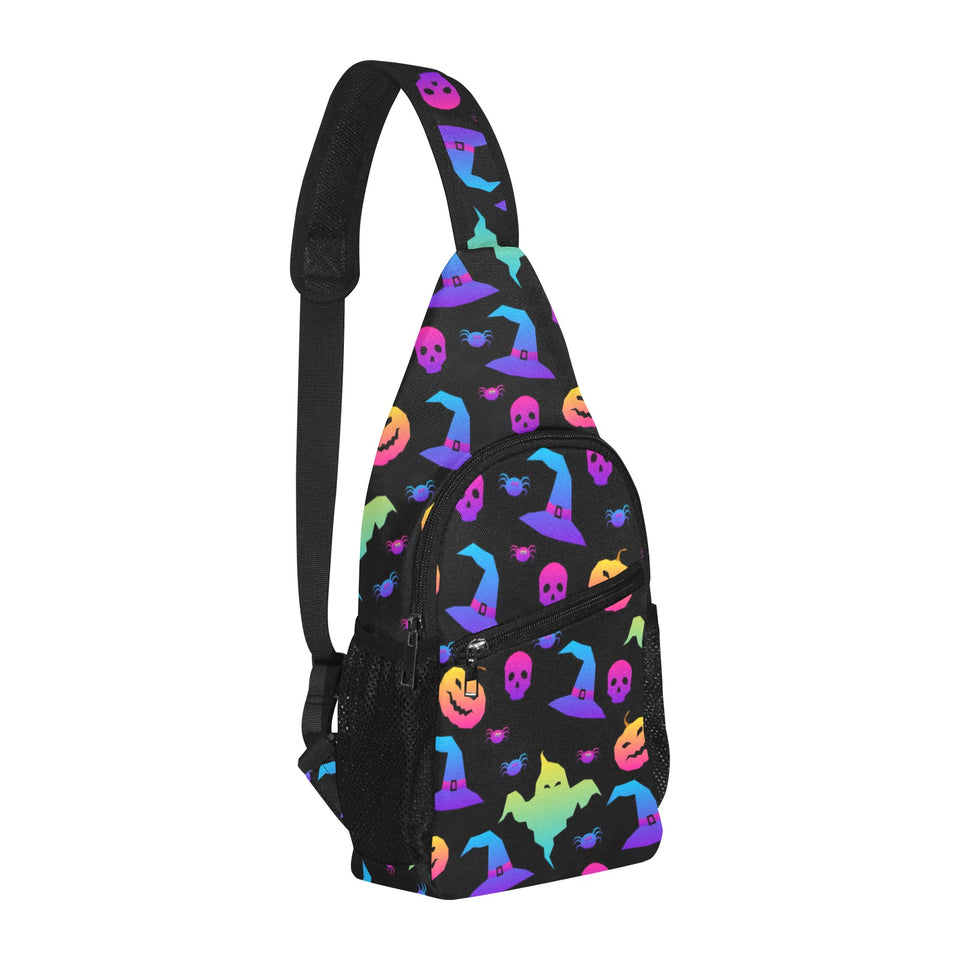 Colorful halloween background All Over Print Chest Bag