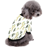 Cute cactus pattern All Over Print Pet Dog Round Neck Fuzzy Shirt