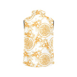 hand drawn orange fruit pattern Women's Padded Vest