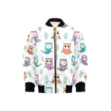 Cute owl pattern Kids' Boys' Girls' Bomber Jacket