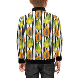 papaya design pattern Kids' Boys' Girls' Bomber Jacket