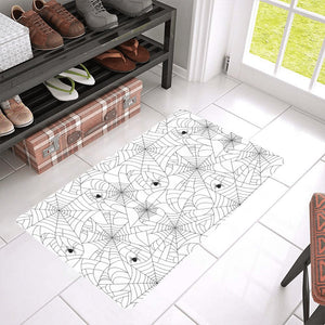 Spider web cobweb pattern white background Doormat