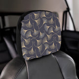 Gold ginkgo leaves Car Headrest Cover