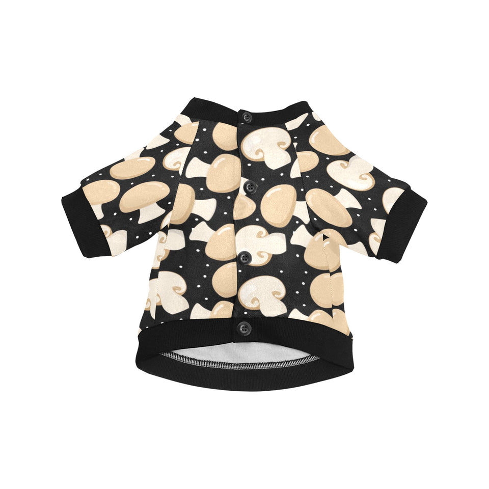 Champignon mushroom pattern All Over Print Pet Dog Round Neck Fuzzy Shirt