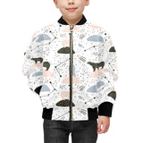 Polar bears star poka dot pattern Kids' Boys' Girls' Bomber Jacket
