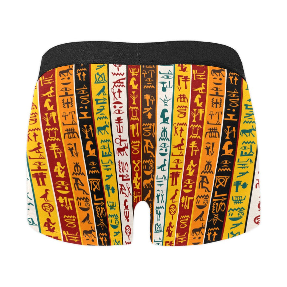 Egypt Hieroglyphics Pattern Print Design 01 Men's All Over Print Boxer Briefs Men's Underwear