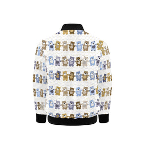 Teddy Bear Pattern Print Design 02 Kids' Boys' Girls' Bomber Jacket