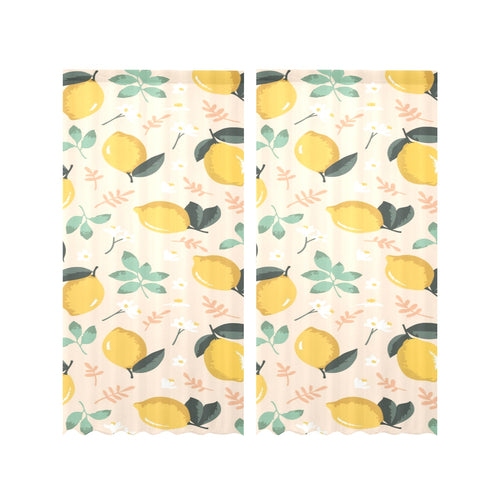lemon flower leave pattern Gauze Curtain