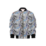 Skate Board Pattern Print Design 03 Kids' Boys' Girls' Bomber Jacket
