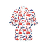 British Pattern Print Design 03 Women's All Over Print Hawaiian Shirt