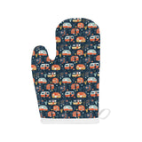 Camper Van Pattern Print Design 05 Heat Resistant Oven Mitts