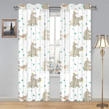 Cute Rhino pattern background Gauze Curtain