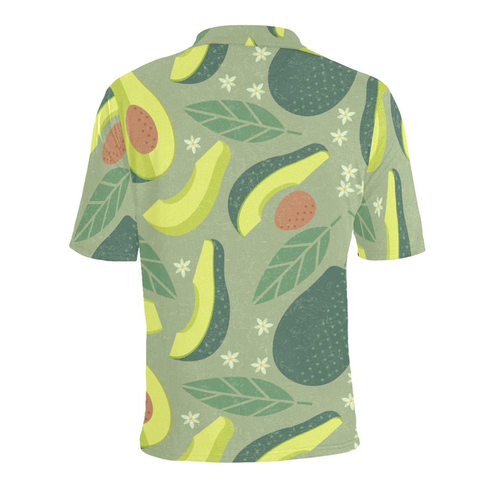 Avocado pattern Men's All Over Print Polo Shirt