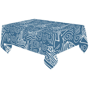 Hand drawn sailboat pattern Tablecloth