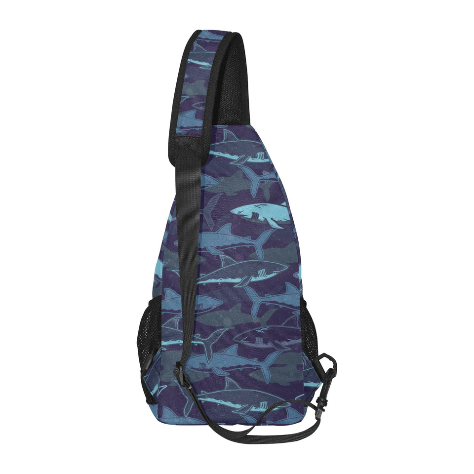Shark pattern All Over Print Chest Bag