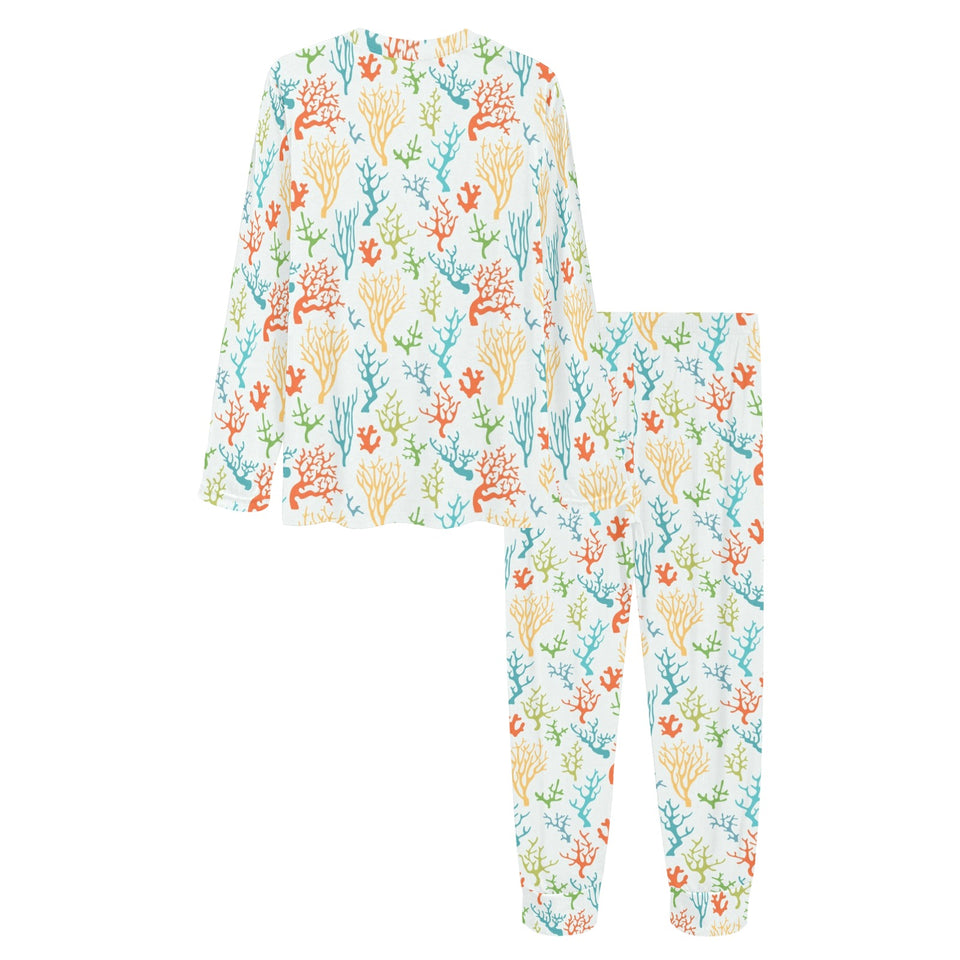 Coral Reef Pattern Print Design 02 Women's All Over Print Pajama Set