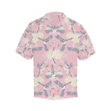 Japanese crane rose pattern Men's All Over Print Hawaiian Shirt