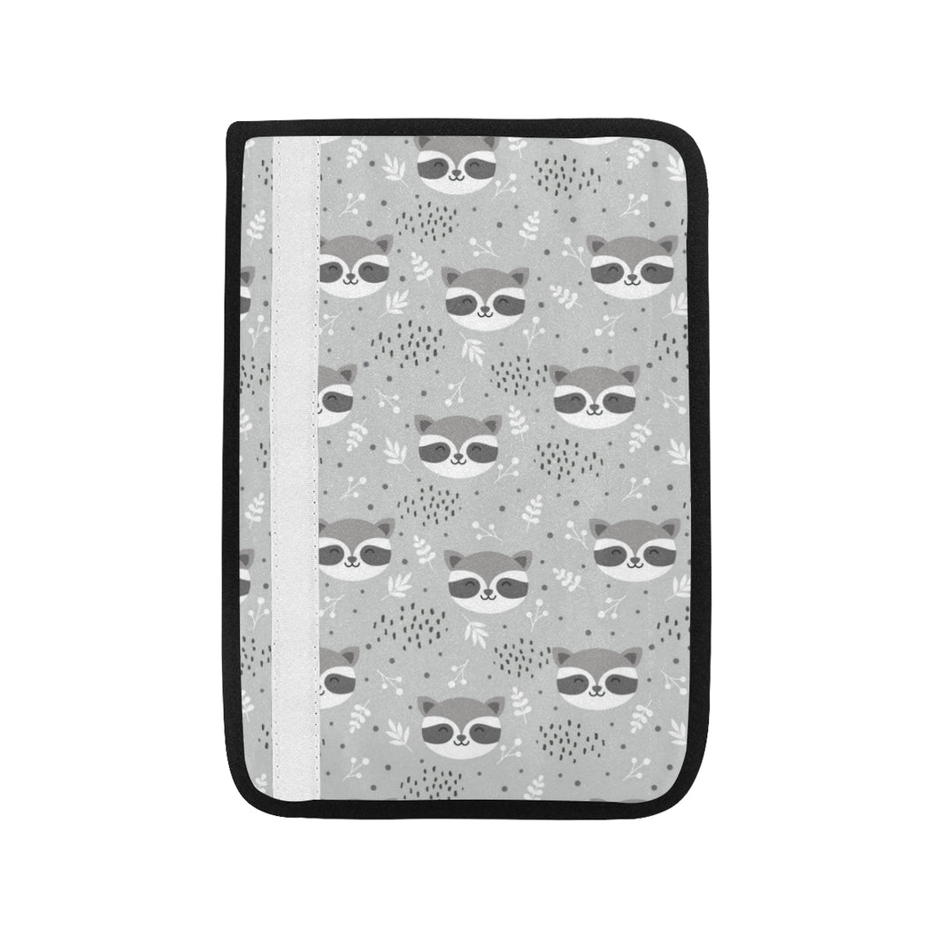 Cute raccoons leaves dot Car Seat Belt Cover