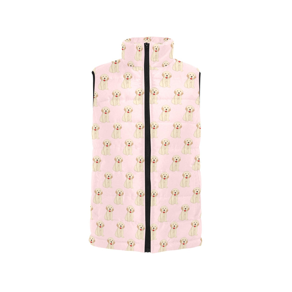Golden Retriever Pattern Print Design 02 Women's Padded Vest