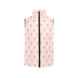Golden Retriever Pattern Print Design 02 Women's Padded Vest