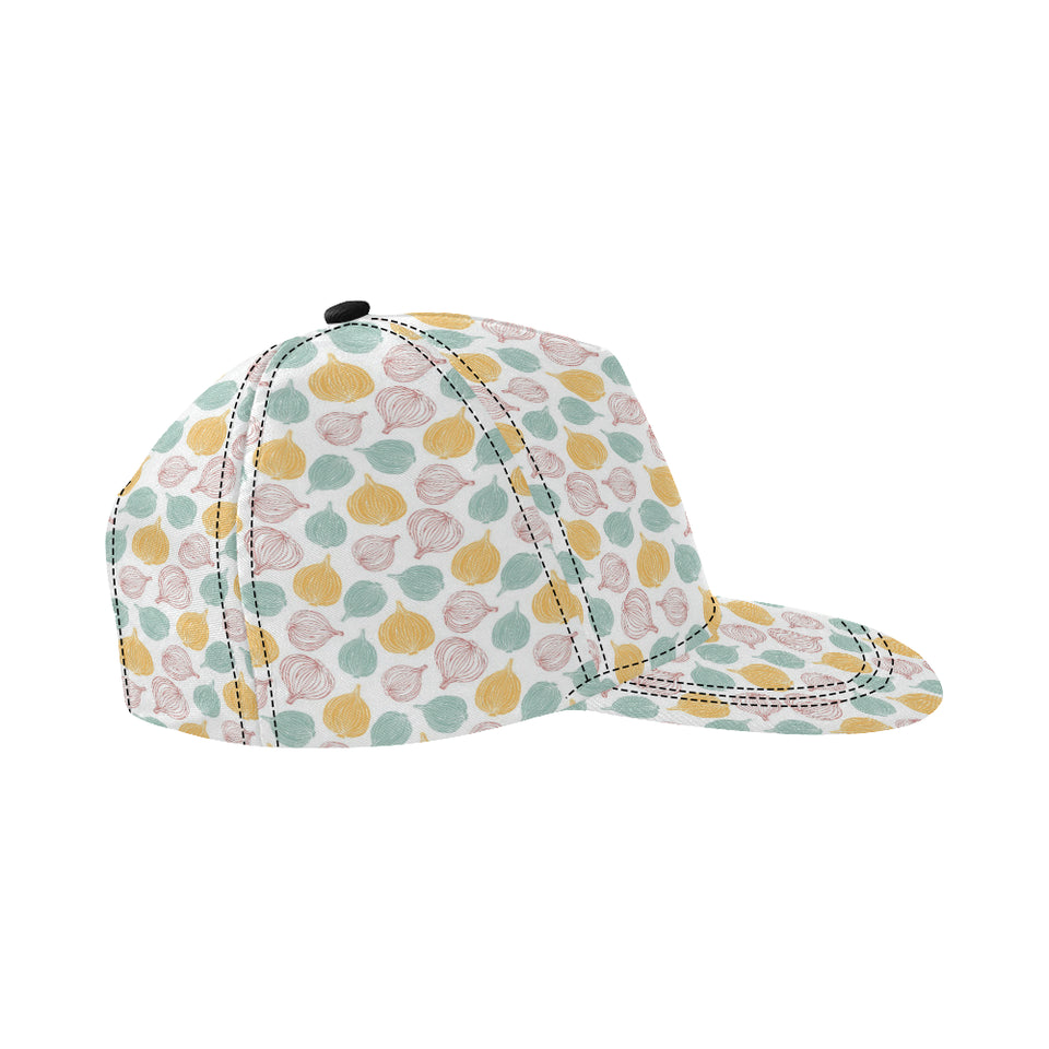 colorful onions white background All Over Print Snapback Cap