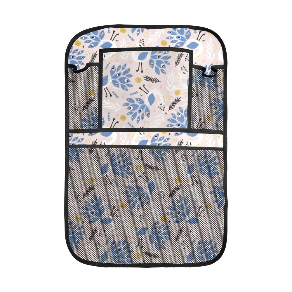 Cute peacock pattern Car Seat Back Organizer