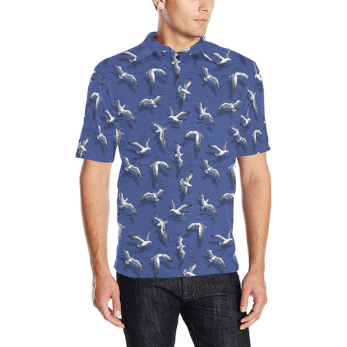 Seagull Pattern Print Design 03 Men's All Over Print Polo Shirt