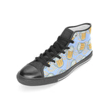 Beer pattern Women's High Top Canvas Canvas Shoes Black