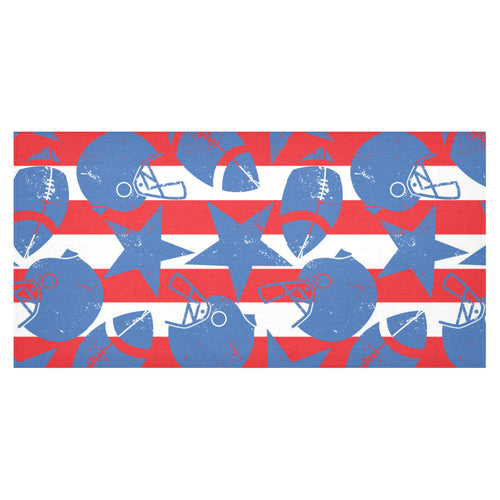 American football ball star stripes pattern Tablecloth